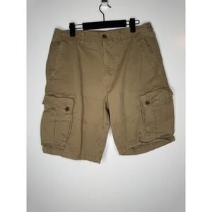 American Eagle Shorts Mens Size 33 Beige Cotton Cargo Flat Front Khaki 10”
